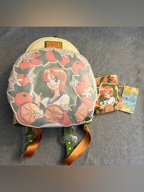 Loungefly One Piece Nami Citrus Mini Backpack and Zip Wallet
